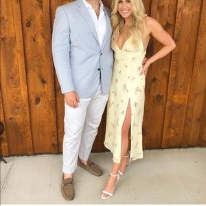 Forever21 pastel yellow floral dress